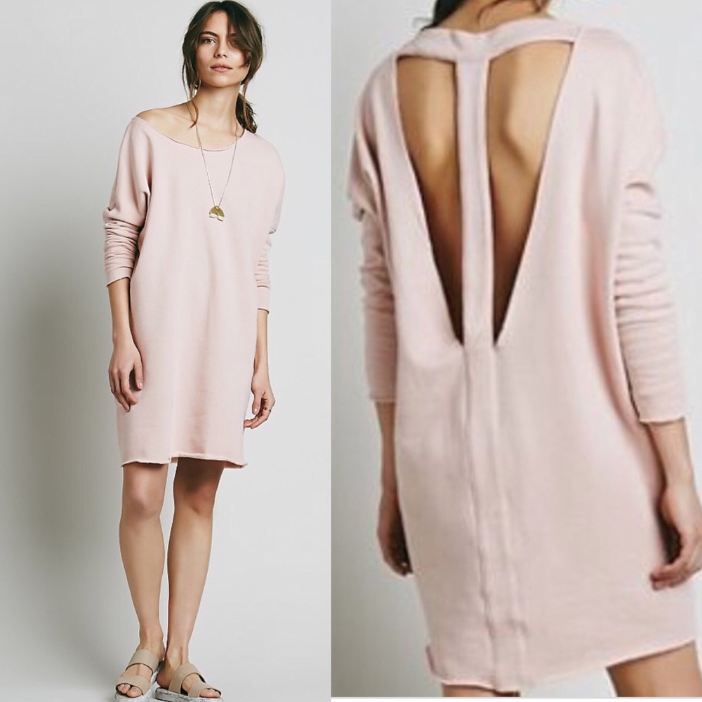 2/$47 BNWOT Free People LAKE DATE Pullover BLUSH PINK